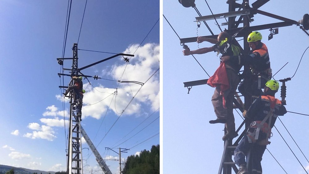 В Златоусте электрика ударило током на ЛЭП
