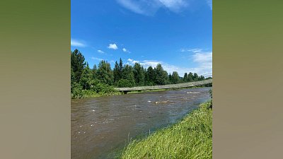 В Катав-Ивановском районе дожди повысили уровень воды в реке Юрюзань