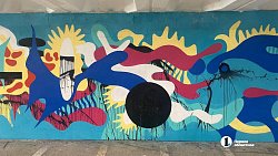 Подземку на «Детском мире» в Челябинске украсили граффити