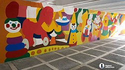 Подземку на «Детском мире» в Челябинске украсили граффити