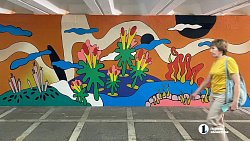 Подземку на «Детском мире» в Челябинске украсили граффити