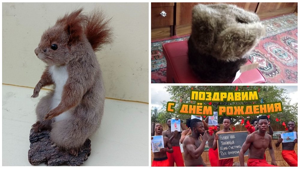 Шапка из бобра, чучело белки, поздравление из Африки: какие подарки предлагают в Челябинске