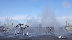 В Магнитогорске открыли двухуровневый фонтан «Стальное сердце Родины»