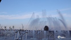 В Магнитогорске открыли двухуровневый фонтан «Стальное сердце Родины»