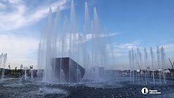 В Магнитогорске открыли двухуровневый фонтан «Стальное сердце Родины»