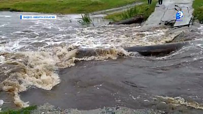 В поселке Тыелга просела переправа