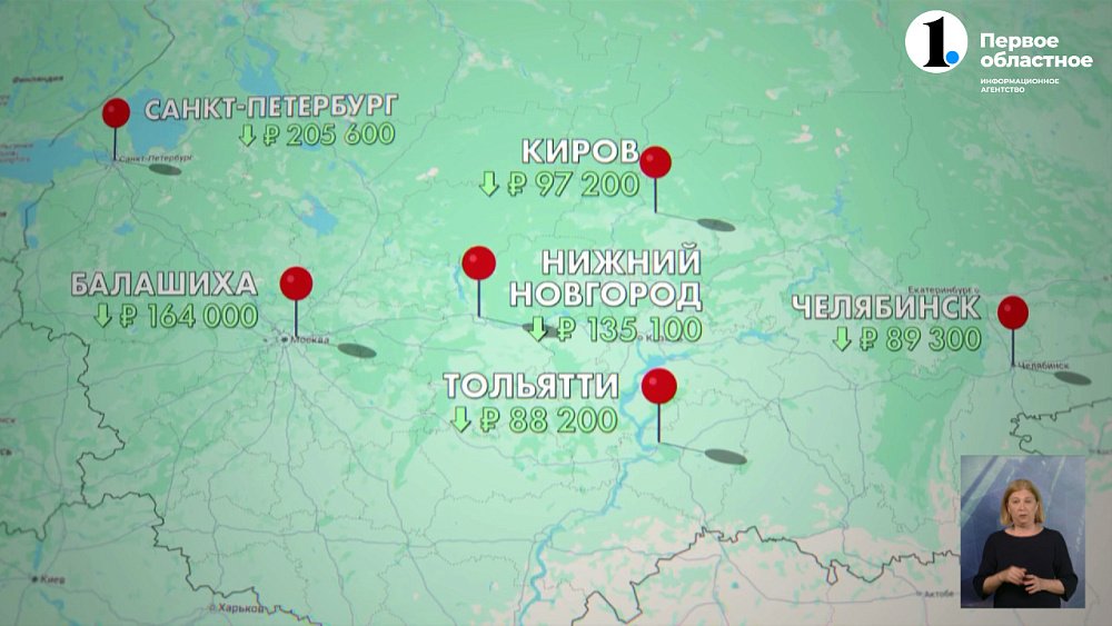 В России упала средняя цена на квадратный метр