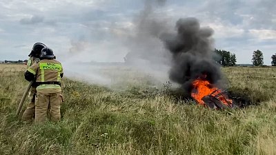 Южноуральские и казахстанские пожарные отработали совместные действия по тушению природных возгораний