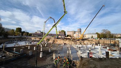 Фундамент хирургического корпуса детской больницы в Челябинске готов на 60%