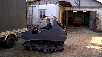 Житель Троицка своими руками делает снегокаты и вездеходы