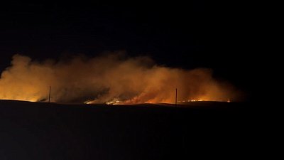 В Агаповском районе пламя охватило поля