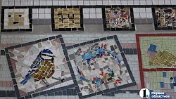 «На века»: в центре Челябинска проблемную арку украсили мозаичным панно