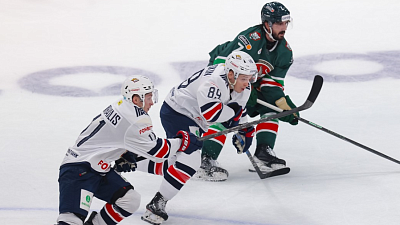 Хоккейный клуб «Металлург» в четвертый раз в сезоне проиграл «Ак Барсу»