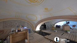 В Челябинске возобновились работы по росписи сводов нижнего храма кафедрального собора Рождества Христова