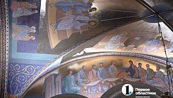 В Челябинске возобновились работы по росписи сводов нижнего храма кафедрального собора Рождества Христова