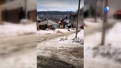 На улице Крестьянской произошел пожар