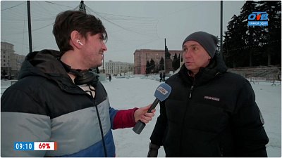 Строительство ледового городка в «Прямом включении»