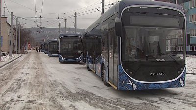 В Миасс доставили пять новых троллейбусов