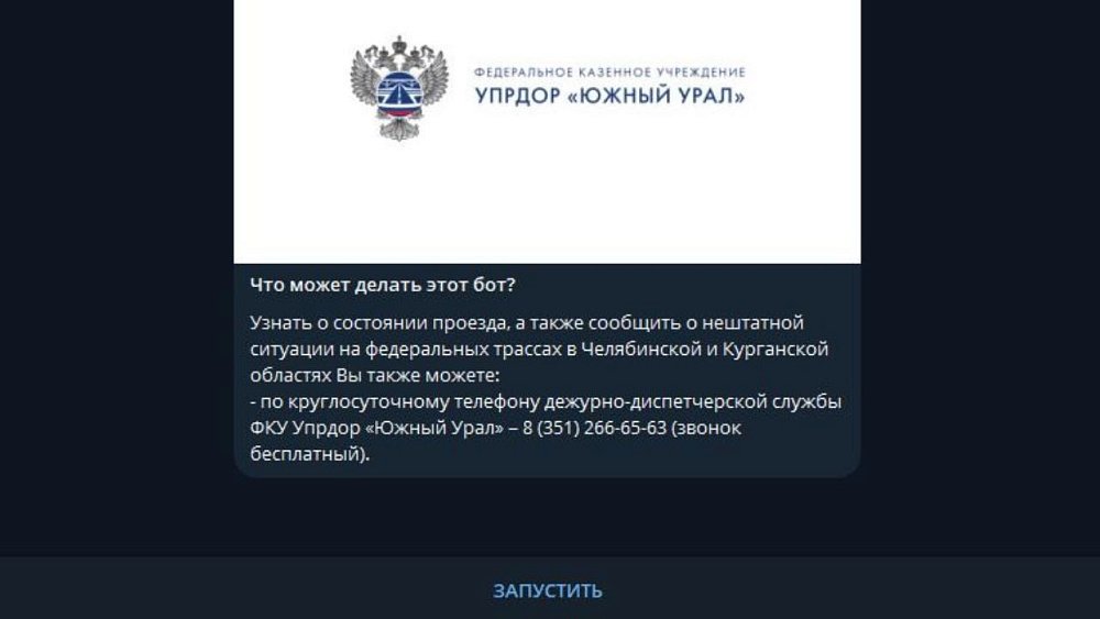 В Челябинской области запустили чат‑бот для водителей