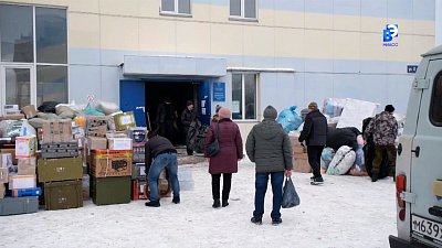 Новогодний конвой гумпомощи отправился на передовую из Миасса