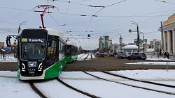 В Челябинске на маршруты вышли новые умные трамваи