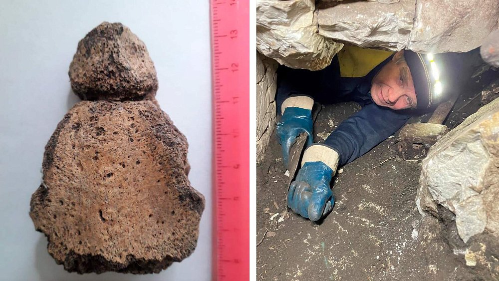 Костяную фигурку нашел археолог в пещере Челябинской области