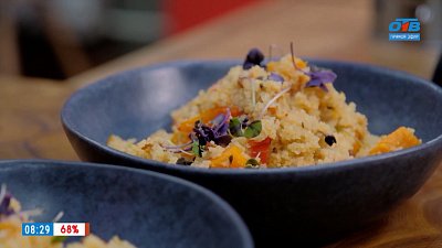 Кускус с тыквой и беконом в рубрике «Завтрак с шеф-поваром»