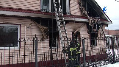 На улице Речной произошел пожар