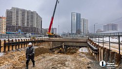 В Челябинске продолжается работа по созданию стартового котлована метротрама