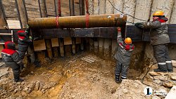 В Челябинске продолжается работа по созданию стартового котлована метротрама