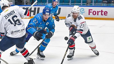 Магнитогорский «Металлург» одержал волевую победу над «Барысом» в Астане