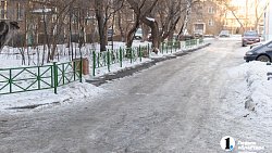 Даже собаки недовольны: дороги и дворы Челябинска сковало гололедом