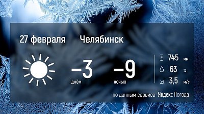 В Челябинской области будет теплый и снежный день