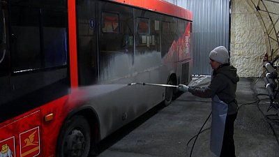 В Златоусте открыли мойку для автобусов