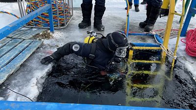 На озере Тургояк прошли сборы спасателей-водолазов
