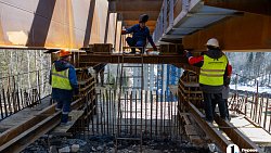 На самой крупной эстакаде в Челябинской области надвинули пролеты