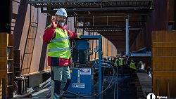 На самой крупной эстакаде в Челябинской области надвинули пролеты