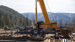 На самой крупной эстакаде в Челябинской области надвинули пролеты