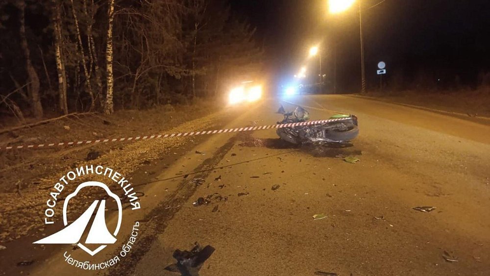 Водитель мотоцикла погиб после столкновения с Lexus в Челябинской области