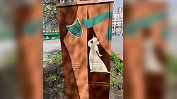 В центре Челябинска расписали трансформаторные подстанции