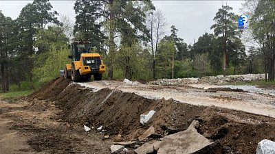 Благоустройство центрального парка Миасса идёт полным ходом