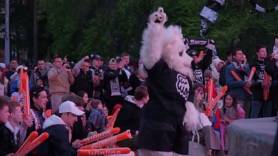 В Челябинске фан-зона «Трактора» переехала в парк Гагарина