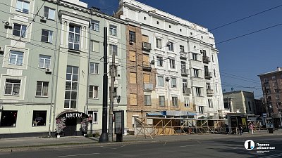 В Челябинске начали реставрацию дома абразивного завода на проспекте Ленина