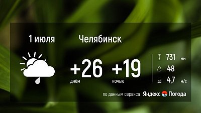В Челябинской области 1 июля ожидаются дожди и грозы