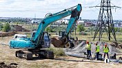 В Карталах прокладывают новый трубопровод до очистных сооружений