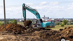 В Карталах прокладывают новый трубопровод до очистных сооружений