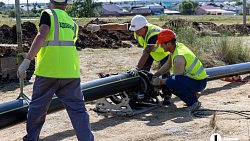 В Карталах прокладывают новый трубопровод до очистных сооружений