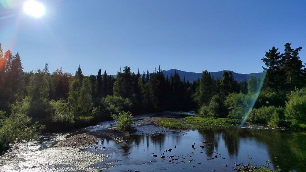 В Челябинской области уровень воды в реке Юрюзани упал до критического