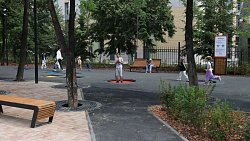 В Челябинске завершили благоустройство парка Курчатовского района