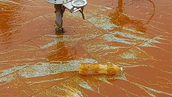 В Челябинске неизвестные испортили фонтан в сквере за площадью Революции